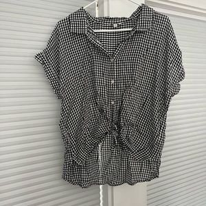 Lucky Brand Tie Front Blouse
